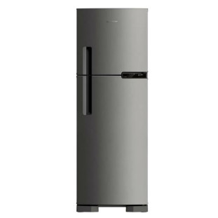 Refrigerador Frost Free Duplex 375L Inox Brastemp BRM44HK 220V